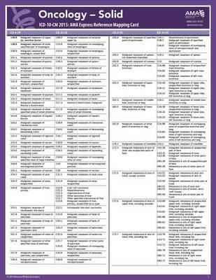ICD-10 Mappings 2015 Express Reference Coding Card: Oncology - Solid