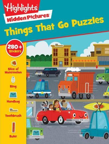 Things That Go Puzzles: Transportation Activity Book of Cars, Trucks, Planes and More, Hidden Pictures Puzzles with 280 Stickers for Kids 3 and Up