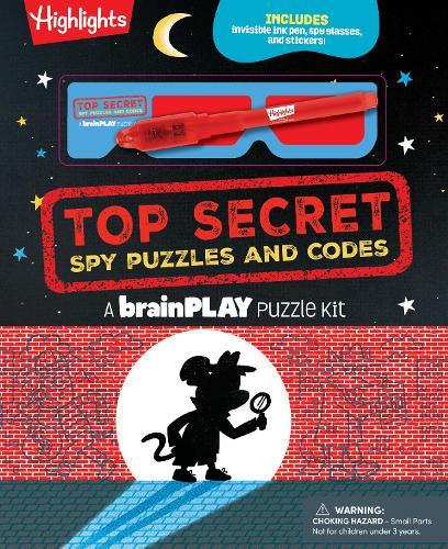 brainPLAY Top Secret Spy Puzzles and Codes: Puzzle Book Packed with Brain Teasers and Hidden Pictures Challenges for Kids 7 and Up