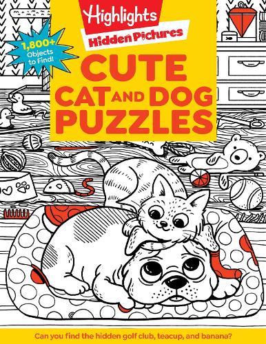 Cute Cat and Dog Puzzles: 144-Page Activity Book for Kids with Over 1,800 Objects to Find, Search-and-Find Puzzles Featuring Cute Kittens and Puppies