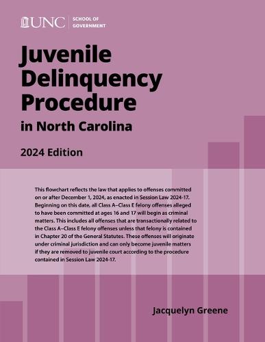 Juvenile Delinquency Procedure in North Carolina: 2024 Edition