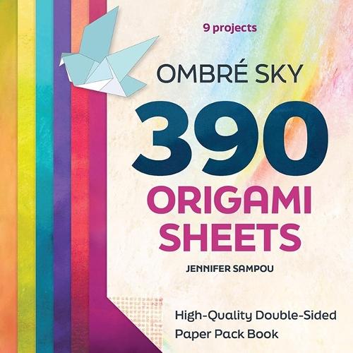 Ombré Sky 390 Origami Sheets: High-Quality Double-Sided Paper Pack Book