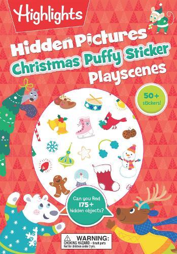 Christmas Hidden Pictures Puffy Sticker Playscenes: Christmas Activity Book with Over 50 Puffy Stickers, Festive Games and Hidden Pictures Puzzles for Kids 3-6