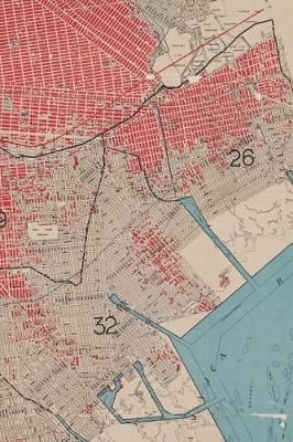 Brooklyn, New York Vintage Map Field Journal Notebook, 50 pages/25 sheets, 4x6