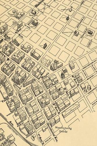 Seattle, Washington Vintage Map Field Journal Notebook, 50 pages/25 sheets, 4x6