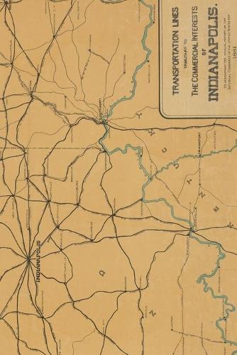 Indianapolis, Indiana Vintage Map Field Journal Notebook, 50 pages/25 sheets, 4x6