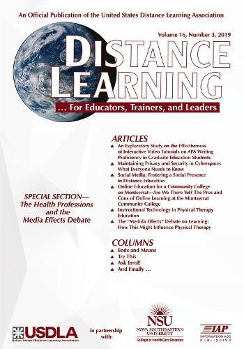Distance Learning Vol 16 Issue 3