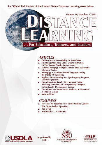 Distance Learning Vol 18 Issue 3