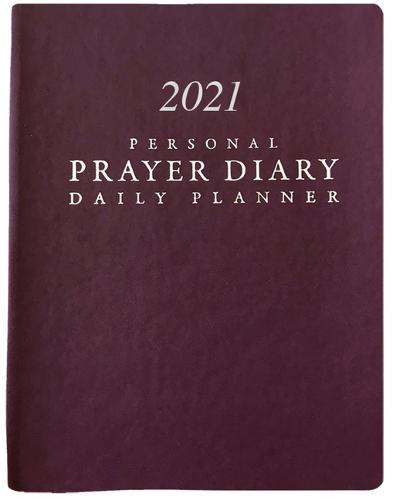 2021 Personal Prayer Diary and Daily Planner - Burgundy (Smooth)