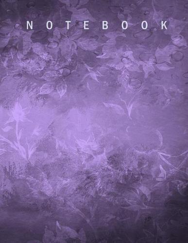 Notebook: Wide Ruled - 8.5 x 11 Inches - 100 Pages - For School, Office, Home - Gothic Purple