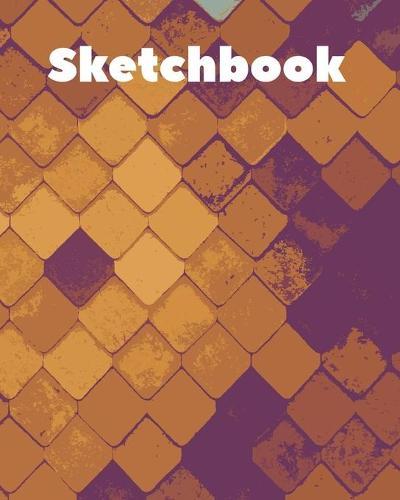 sketchbook: 3 months of sketching, 90 page, orange and violet cover.