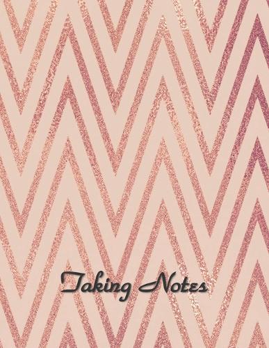 Taking Notes: Keep Your Note Taking and Resources Organized at Home or at Work in this Specially Designed Formatted Notebook - Pink Zigzag Cover Design
