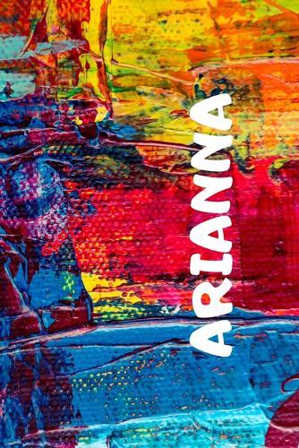 Arianna: notebook with name, squared 120-sheet exercise book, size 6x9, personalized gift