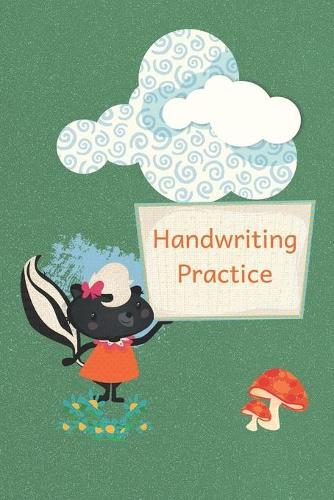 Handwriting Practice: Cursive Writing Notebook For Kids - Woodland Friends Skunk - Home School and Elementary School Supplies