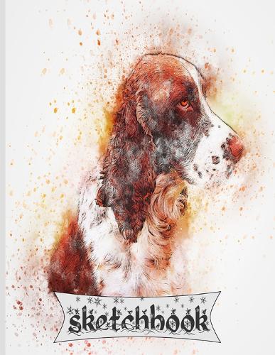 sketchbook: Notebook for Drawing, Writing, Painting, Sketching or Doodling Large Sketchbook With Watercolor dog s lovers (110 pages ), (8.5x11) inches, matte cover, spacial cover