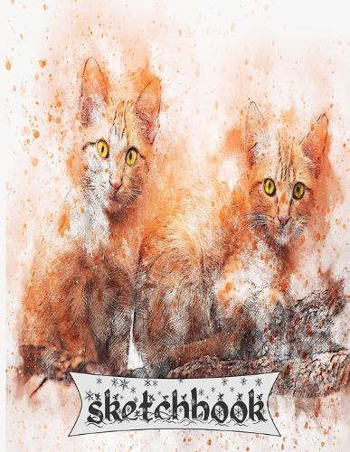 sketchbook: Notebook for Drawing, Writing, Painting, Sketching or Doodling Large Sketchbook With Watercolor cat s lovers (110 pages ), (8.5x11) inches, matte cover, spacial cover