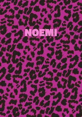 Noemi: Personalized Pink Leopard Print Notebook (Animal Skin Pattern). College Ruled (Lined) Journal for Notes, Diary, Journaling. Wild Cat Theme Design with Cheetah Fur Graphic