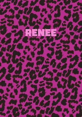 Renee: Personalized Pink Leopard Print Notebook (Animal Skin Pattern). College Ruled (Lined) Journal for Notes, Diary, Journaling. Wild Cat Theme Design with Cheetah Fur Graphic