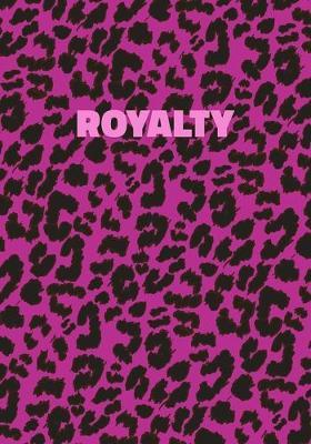 Royalty: Personalized Pink Leopard Print Notebook (Animal Skin Pattern). College Ruled (Lined) Journal for Notes, Diary, Journaling. Wild Cat Theme Design with Cheetah Fur Graphic