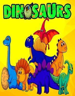 Dinosaur Coloring Activity Book: 60 Hand Drawn 8.5X11 Size Giant Full Page Jumbo Dino Colouring Drawing Collection for Kids Toddler Boys and Girls