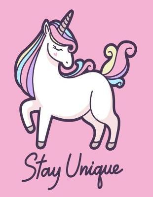 Stay Unique: Cornell Notes Notebook, Motivational Word Art Cover, Size 8.5  x 11 , 120 Pages, Soft Matte Cover Unicorn