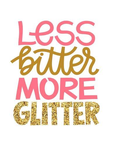Less Bitter More Glitter: Cornell Notes Notebook, Motivational Word Art Cover, Size 8.5  x 11 , 120 Pages, Soft Matte Cover