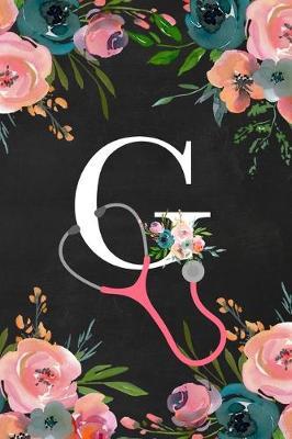 G: You are loved, Monogram Initial Letter Blank Lined Journal Notebook, Undated Daily Planner and appointment slot, Priorities, To do list for healthcare professionals