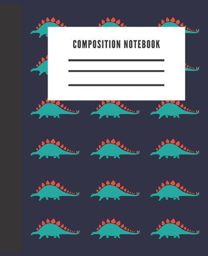 Composition Notebook: Cute Dinosaur College Ruled for students