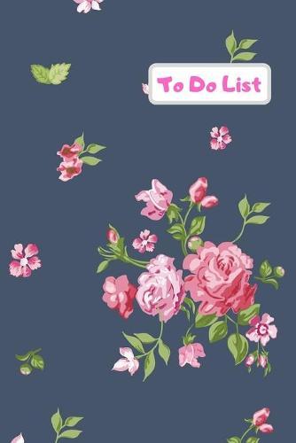 To do list: 100 page to do list with tick box to check when task has been completed. Handy 6x9 size. navy design with pink roses