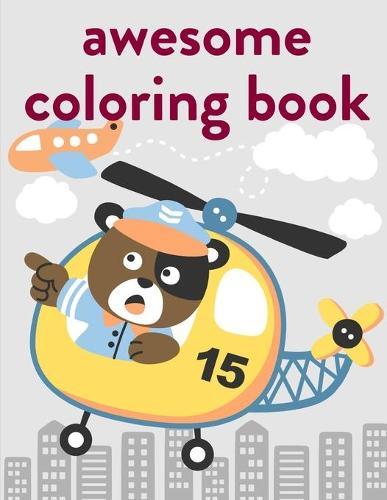 Awesome Coloring Book: Christmas Book from Cute Forest Wildlife Animals