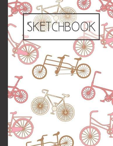 Sketchbook: Pink bikes Geometric shapes 200 Page Sketchbook: Artist Edition (8.5x11)