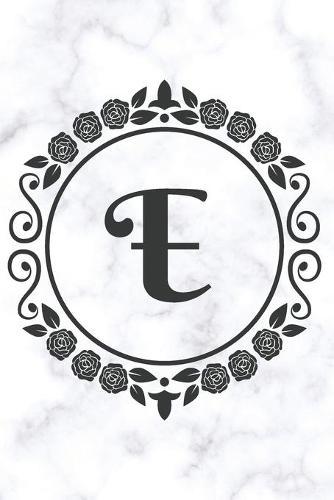 E: Sketchbook - Cute Personalized Floral Initial Monogram Drawing Book for Artists - Pretty Doodling Pad for Students for Girls & Women - Letter E - White Marble Flower Series