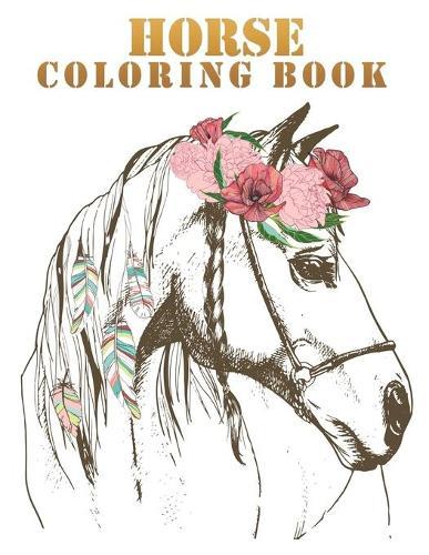 Horse coloring book: "The Amazing World Of Horses Adult Coloring Book. Size Large 8.5 ""x 11"" 100 pages"