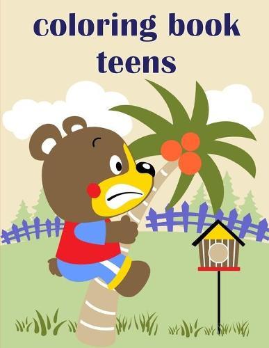 Coloring Book Teens: Christmas Book from Cute Forest Wildlife Animals