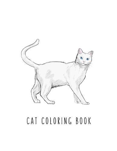 Cat Coloring Book: Cat Gifts for Toddlers, Kids ages 4-8, Girls Ages 8-12 or Adult Relaxation Cute Stress Relief Animal Birthday Coloring Book Made in USA