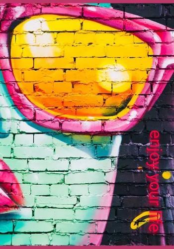 Enjoy your life: College Ruled Line Paper,, school notebook, unique cover special for happy people