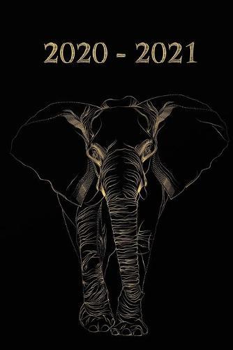 2020 - 2021: Schwarz Gold Elefant Cover - Wochenkalender fur 2 Jahre - Kalender - Zielsetzung - Zeitmanagement - Produktivitat - Terminplaner - Terminkalender - 2 Jahres Kalender - Planer