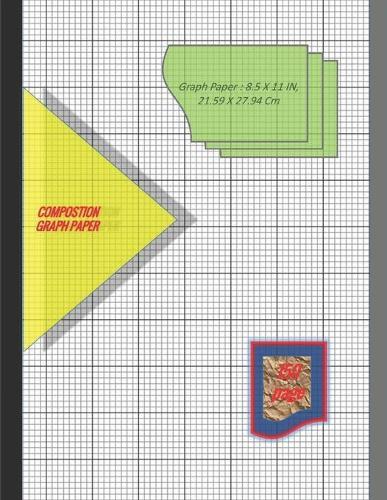 Graph Paper Notebook 8.5 x 11 IN, 21.59 x 27.94 cm: 1/8inch thin [0.5pt] & 1 inch thick [1pt] light gray grid lines perfect binding, non-perforated, Double-sided Composition Graph Paper, Coordinate Paper, Grid Paper, or Squared Paper Notebook