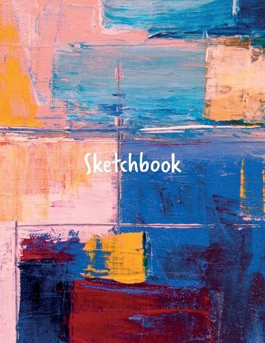 Sketchbook: notebook for drawing, writing, painting, sketching, or doodling, 100 pages, 8.5 x 11 inches (abstract cover)
