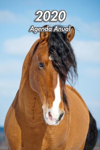 2020 Agenda Anual: Mustang - Ecuestre - 129 Paginas - Tamano A5 - Planificador Semanal - 12 Meses - 1 Semana en 2 Paginas - Agenda Semana Vista - Tapa Blanda - Caballo