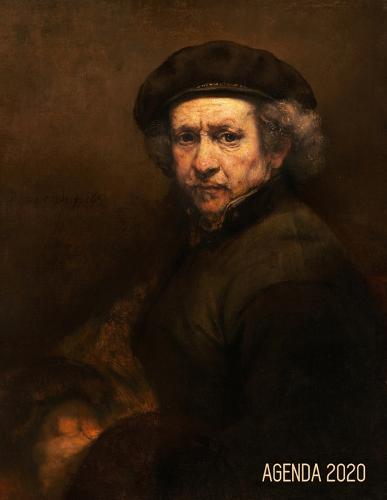Rembrandt Agenda 2020: Autoritratto con Berretto - Agenda di 12 Mesi con Calendario 2020 - Pianificatore Giornaliera - Maestro Olandese