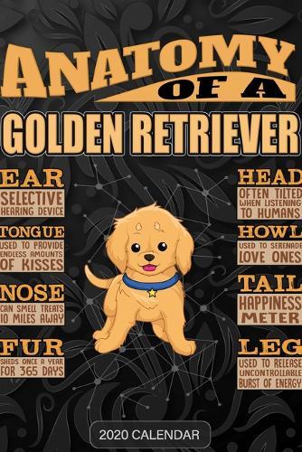 Anatomy Of A Golden Retriever: Golden Retriever 2020 Calendar - Customized Gift For Golden Retriever Dog Owner