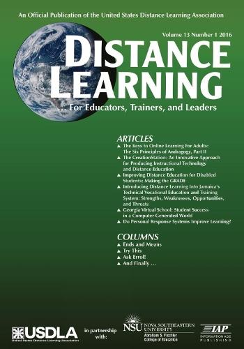 Distance Learning Vol 13 Issue 1