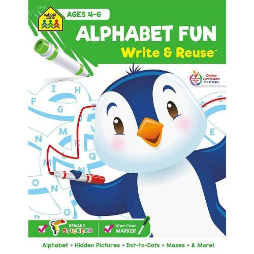School Zone Alphabet Fun Write & Reuse Workbook