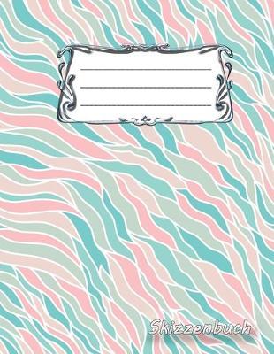 Skizzenbuch: Notizbuch blanko - A4 Format - 112 Seiten - Notizbuch mit Register -ideal als Tagebuch, Skizzenbuch, Sketchbook, Zeichenbuch oder leeres Malbuch - Wellen-Design 2