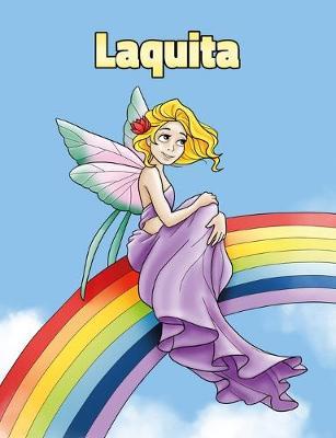 Laquita: Personalized Composition Notebook - Wide Ruled (Lined) Journal. Rainbow Fairy Cartoon Cover. For Grade Students, Elementary, Primary, Middle School, Writing and Journaling