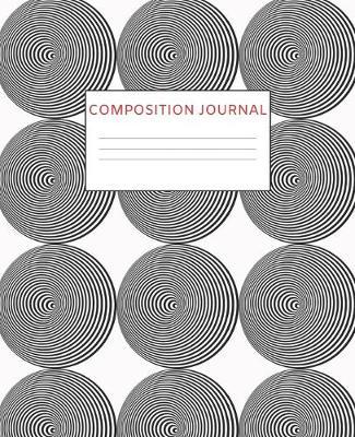 Composition Journal: Concentric Circle Abstract Modern design College Ruled Notebook Lined School Journal - 100 Pages - 7.5 x 9.25  - School Subject Book Notes