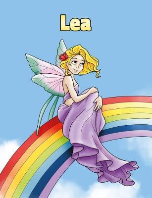 Lea: Personalized Composition Notebook - Wide Ruled (Lined) Journal. Rainbow Fairy Cartoon Cover. For Grade Students, Elementary, Primary, Middle School, Writing and Journaling