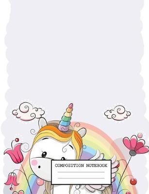 Composition Notebook: Unicorns Lovers Soft Glossy Cover Wide Ruled Blank Lined Journal Paper 7.44 x 9.69 Inches 110 Pages