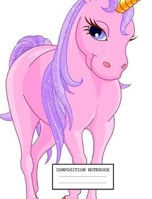 Composition Notebook: Unicorns Lovers Soft Glossy Cover Wide Ruled Blank Lined Journal Paper 7.44 x 9.69 Inches 110 Pages